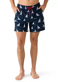 Men's Sail Print 6" Swim Trunks
