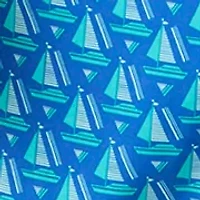 Men's Sail Boat Geo Print 6" Swim Trunks
