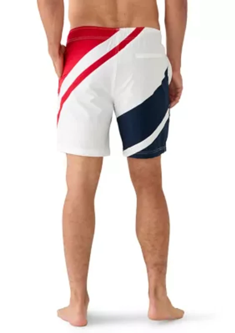 Diagonal Stripe Swim Trunk