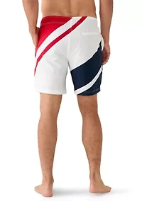 Diagonal Stripe Swim Trunk