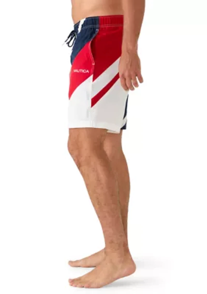 Diagonal Stripe Swim Trunk