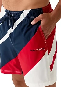 Diagonal Stripe Swim Trunk