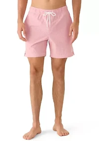 Seersucker Stripe Swim Trunks