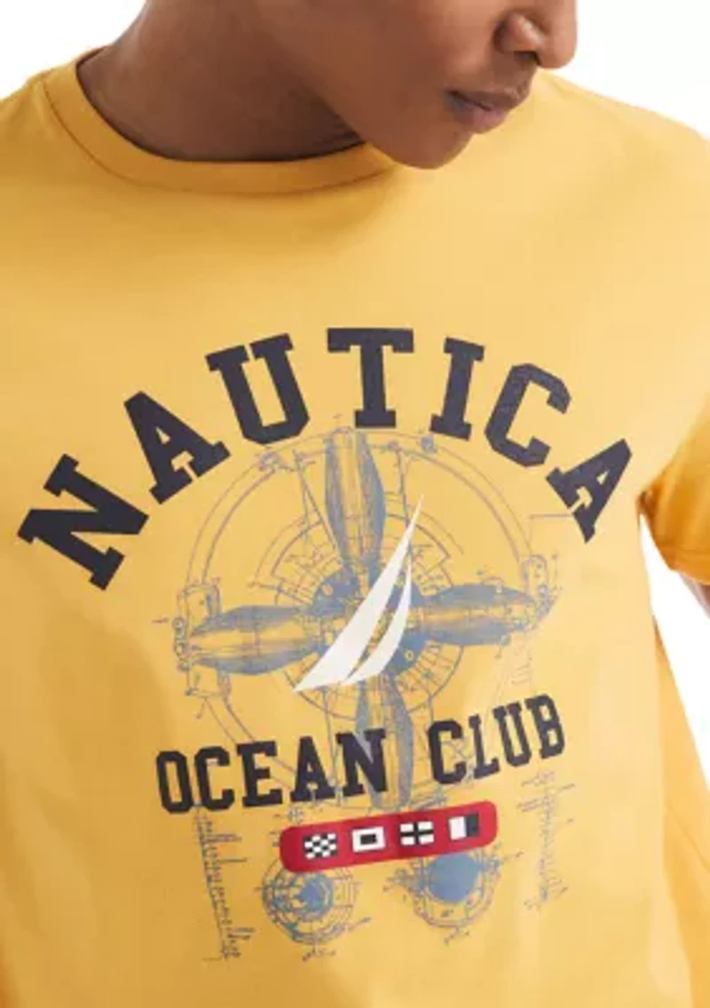 Short Sleeve Ocean Club Graphic T-Shirt