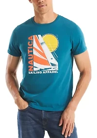 Short Sleeve Modern Sailing Graphic T-Shirt
