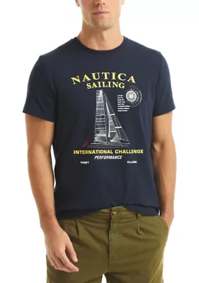 Short Sleeve Sailing Graphic T-Shirt