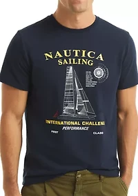Short Sleeve Sailing Graphic T-Shirt