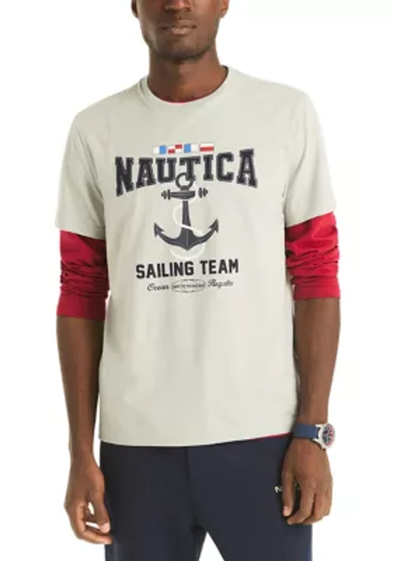 Short Sleeve Sailing Graphic T-Shirt
