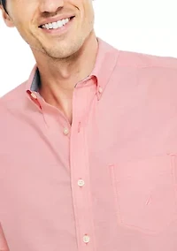 Solid Oxford Short Sleeve Shirt