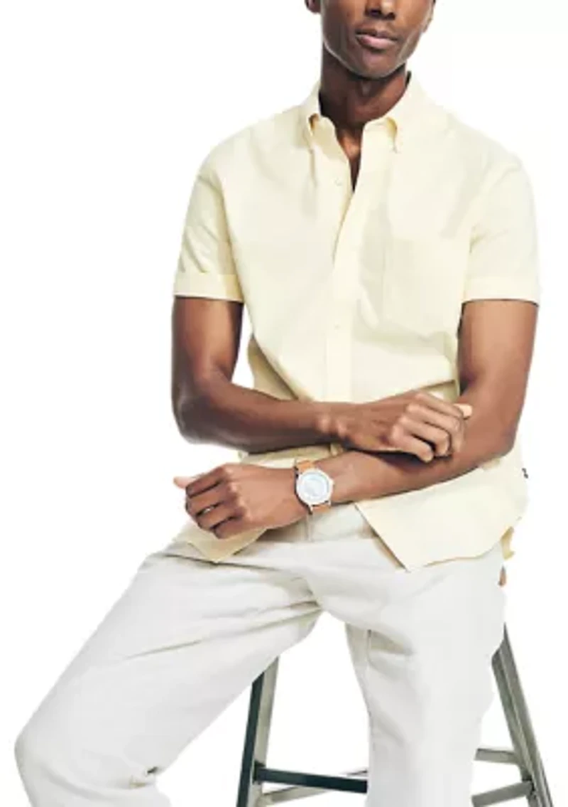 Solid Oxford Short Sleeve Shirt