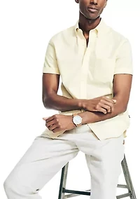 Solid Oxford Short Sleeve Shirt