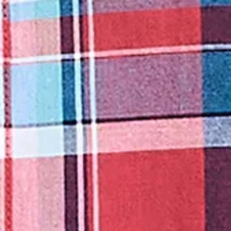 Long Sleeve Madras Plaid Shirt