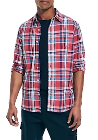 Long Sleeve Madras Plaid Shirt