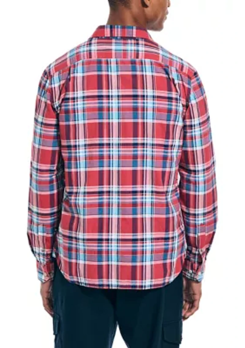 Long Sleeve Madras Plaid Shirt
