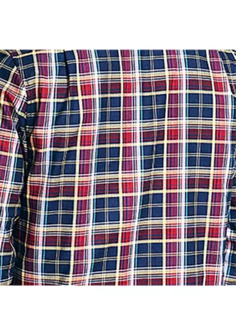 Wrinkle Resistant Plaid Wear to Work Shirt