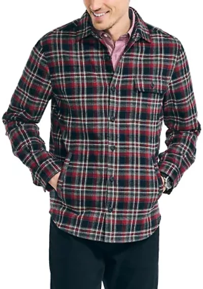 Sustainably Crafted Quilted Flannel Shirt Jacket