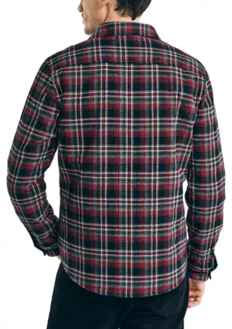 Sustainably Crafted Quilted Flannel Shirt Jacket