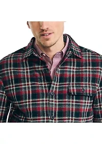 Sustainably Crafted Quilted Flannel Shirt Jacket