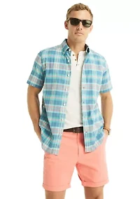 Sustainably Crafted Plaid Short Sleeve Shirt