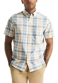 Sustainably Crafted Plaid Short-Sleeve Shirt