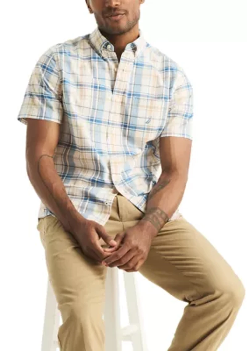 Sustainably Crafted Plaid Short-Sleeve Shirt