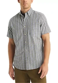 Plaid Oxford Short Sleeve Shirt