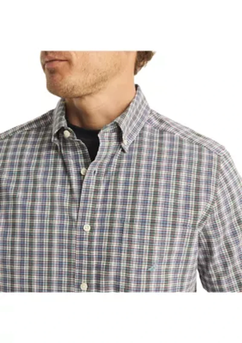 Plaid Oxford Short Sleeve Shirt