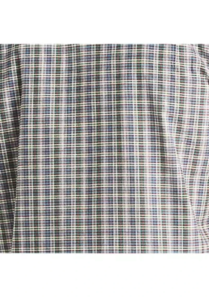 Plaid Oxford Short Sleeve Shirt