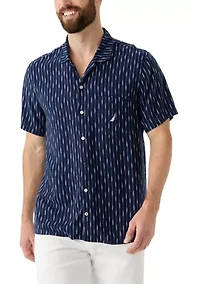 Printed Linen Short Sleeve Shirt