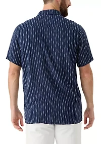 Printed Linen Short Sleeve Shirt