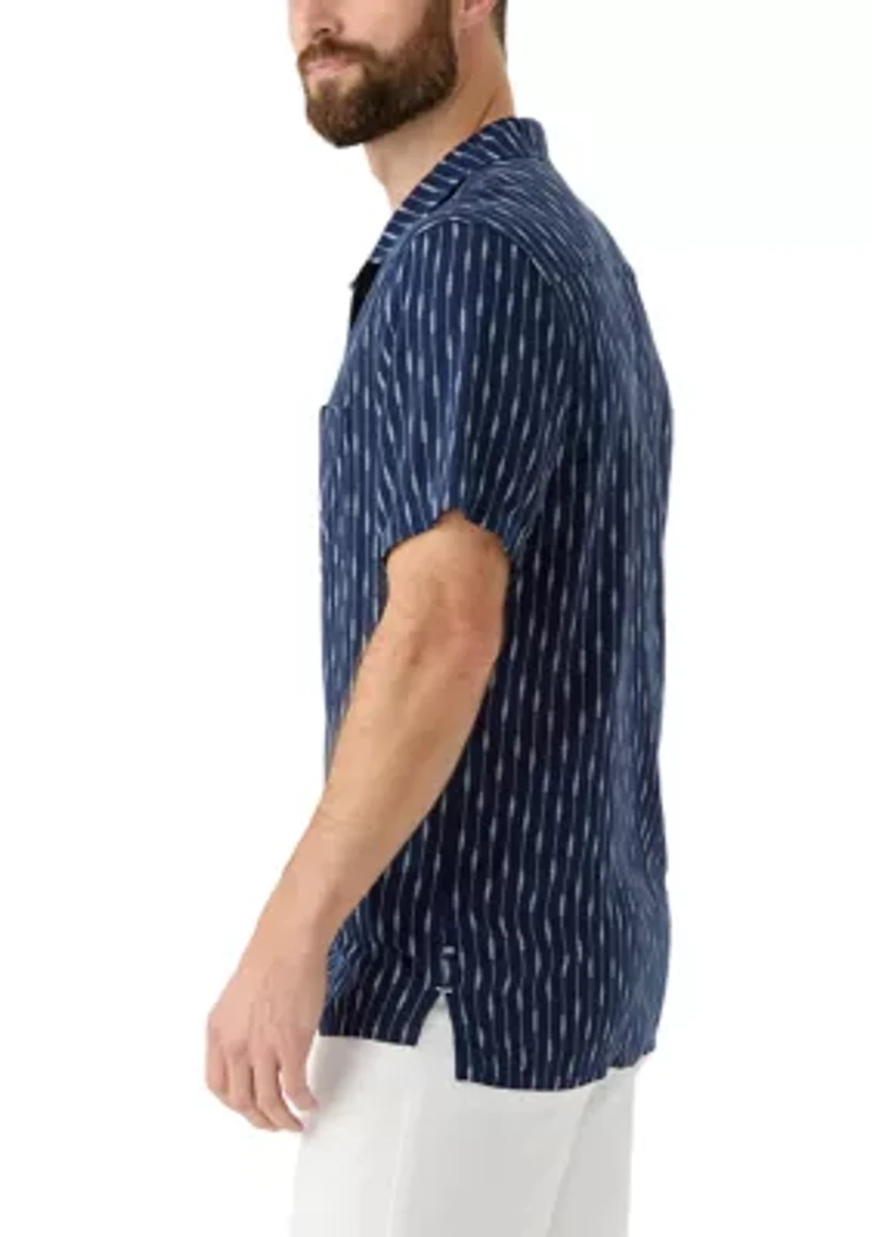 Printed Linen Short Sleeve Shirt