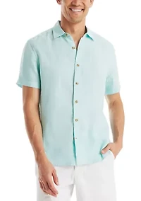 Short-Sleeve Linen Shirt