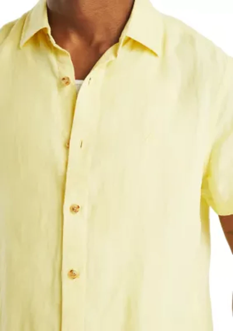 Short-Sleeve Linen Shirt
