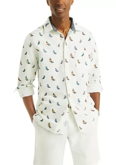 Men's Printed Oxford Shirt