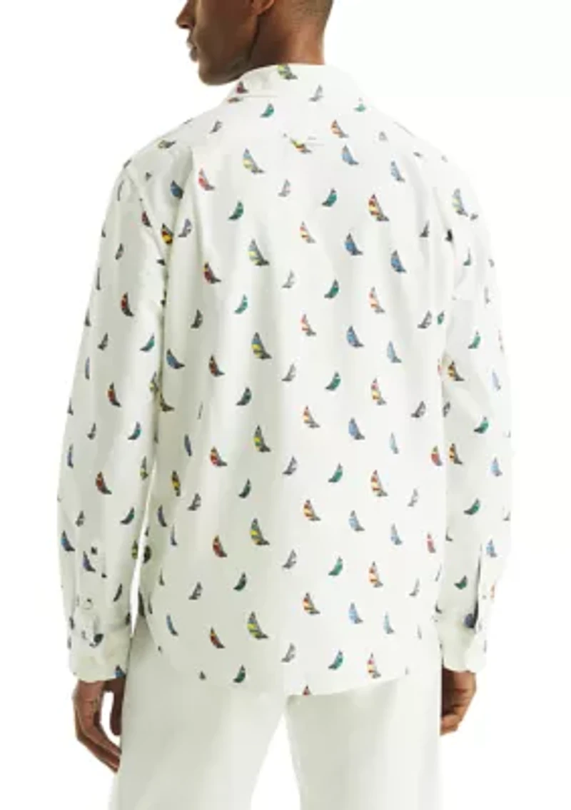 Men's Printed Oxford Shirt