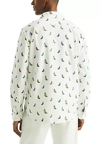 Men's Printed Oxford Shirt