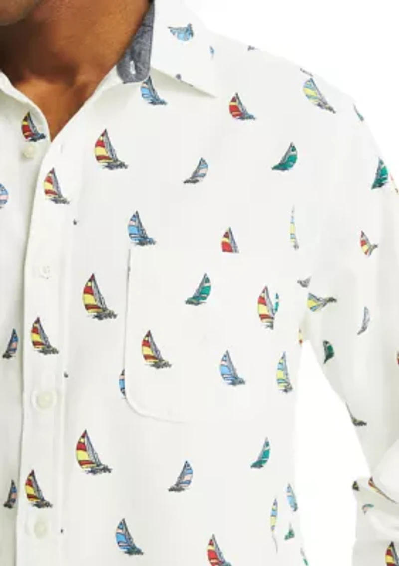 Men's Printed Oxford Shirt