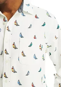Men's Printed Oxford Shirt