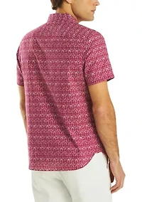 Printed Short Sleeve Camp Shirt