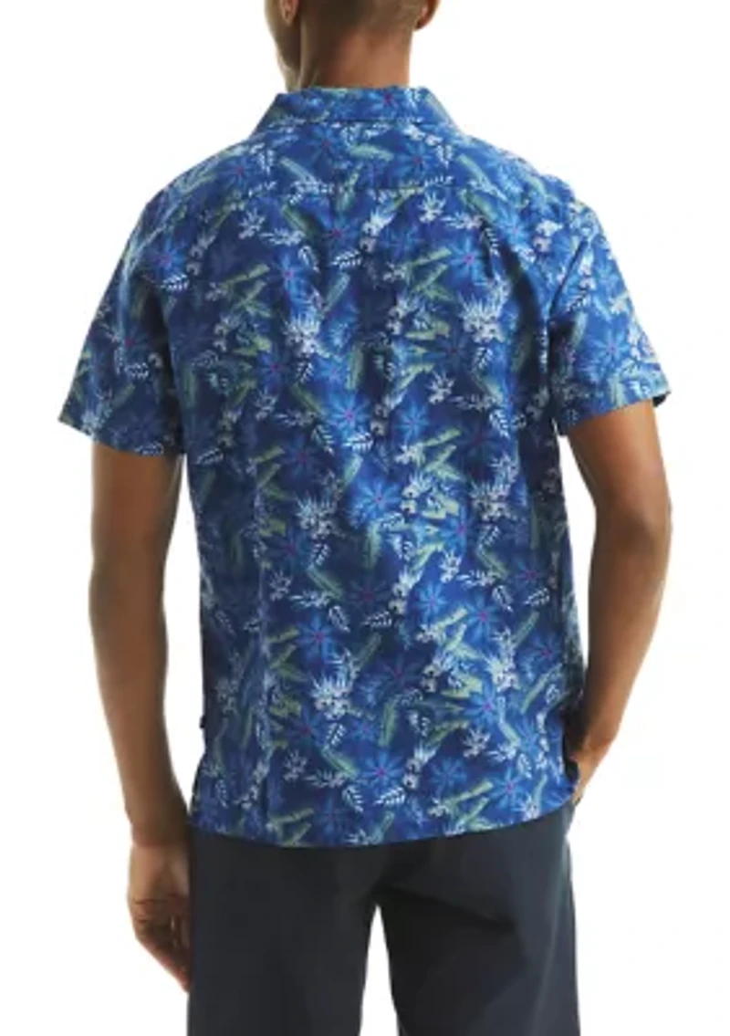 Printed Short-Sleeve Camp Shirt