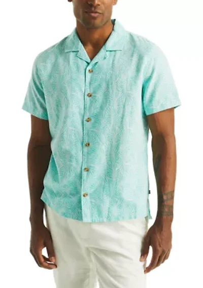 Printed Short-Sleeve Camp Shirt