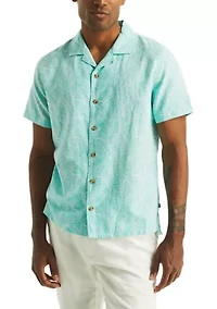 Printed Short-Sleeve Camp Shirt