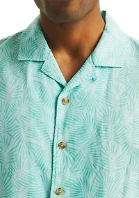 Printed Short-Sleeve Camp Shirt