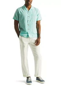 Printed Short-Sleeve Camp Shirt