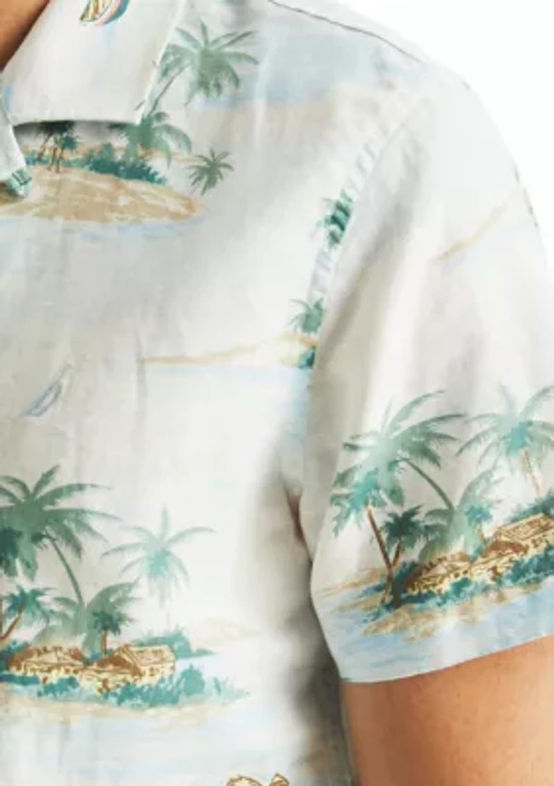 Printed Short Sleeve Camp Shirt