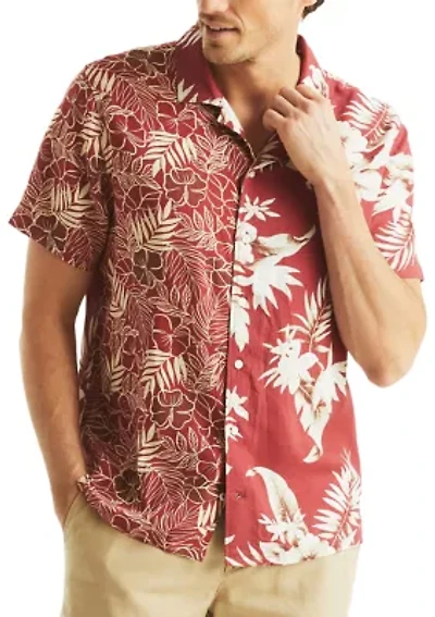 Printed Short Sleeve Camp Shirt