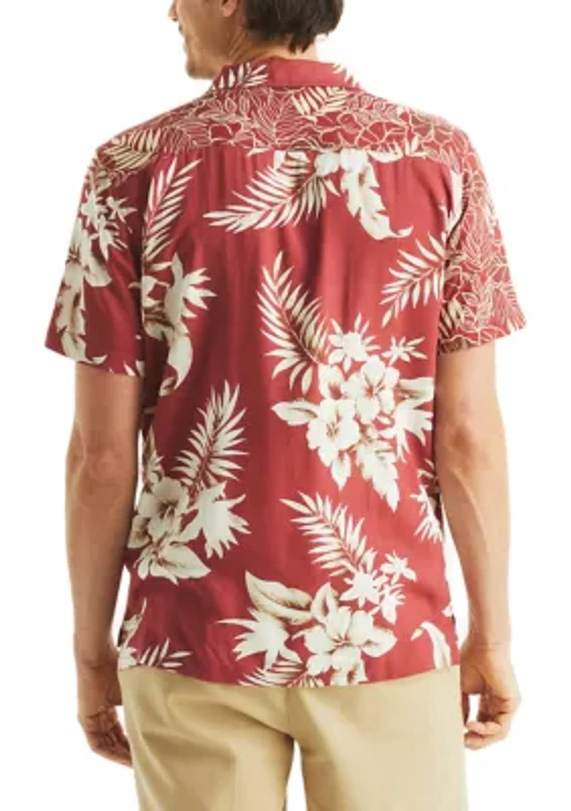 Printed Short Sleeve Camp Shirt