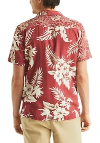 Printed Short Sleeve Camp Shirt