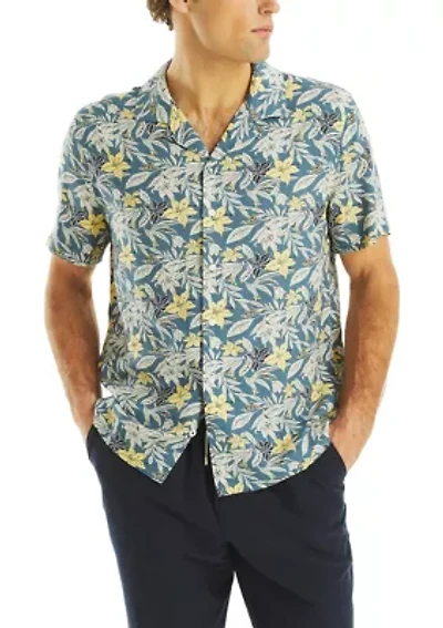 Printed Short Sleeve Camp Shirt
