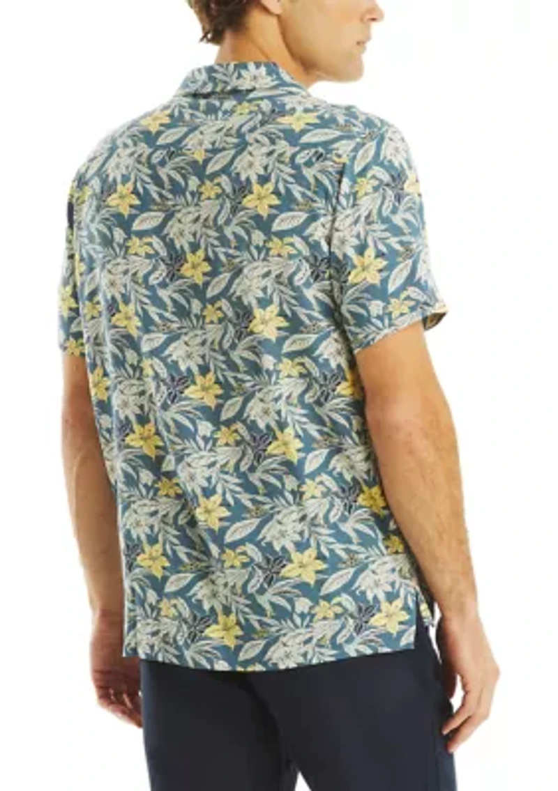 Printed Short Sleeve Camp Shirt